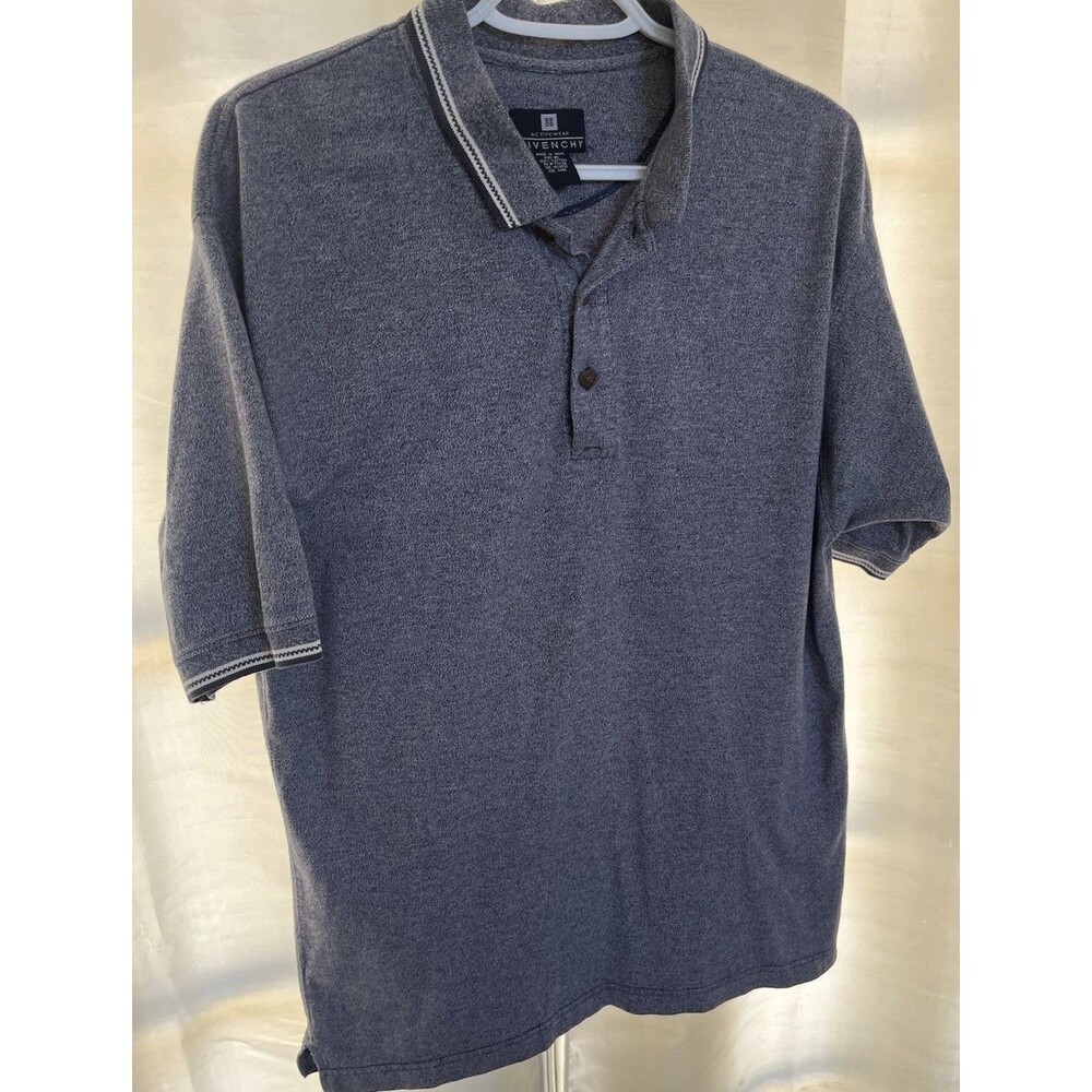 Givenchy Men's Activewear Polo Shirt Medium Gray Short Sleeve 100% Cotton